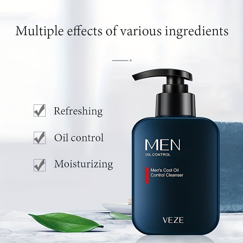 VEZE Men's Facial Cleanser Gel for All Skin Types