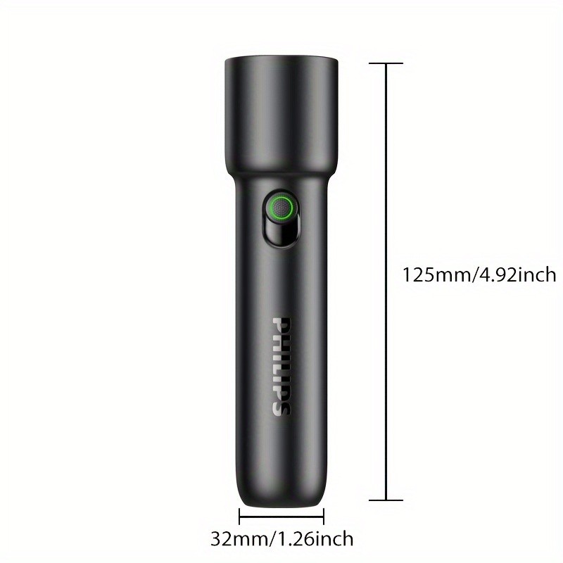 Philips 1235 Rechargeable Flashlight | High Brightness, Super Bright LED Flashlight