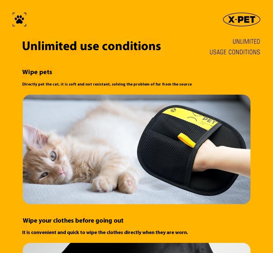 Portable Home Pet Hair Removal Gloves
