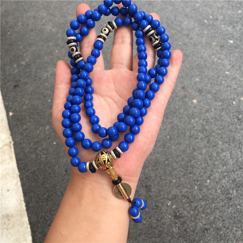 Lapis Lazuli Multi-circle With Tibet Beads 108 Bracelets