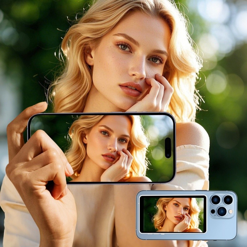 Wireless Mobile Phone Magnetic Selfie Display