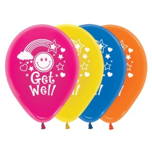 30cm Get Well Smiley Faces Jewel Crystal Assortment - Pack of 25