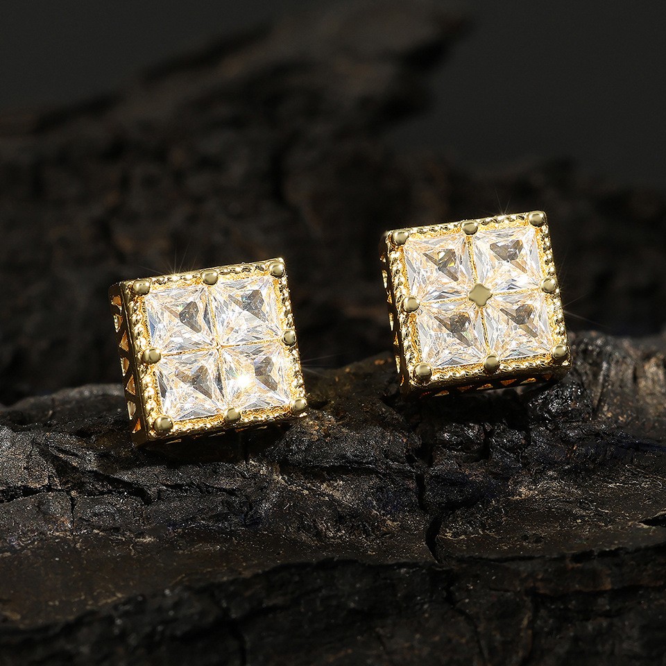 European And American Fashion Cool Square Earrings