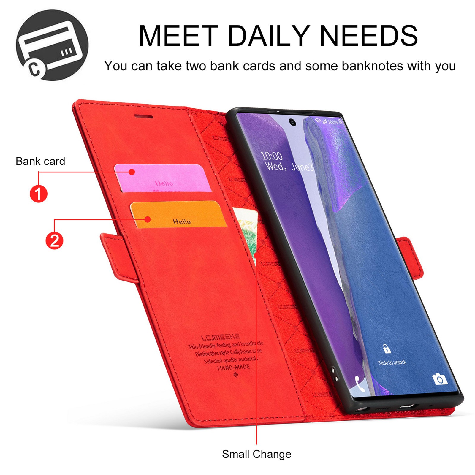 Casual Simple Leather Flip Phone Protective Case