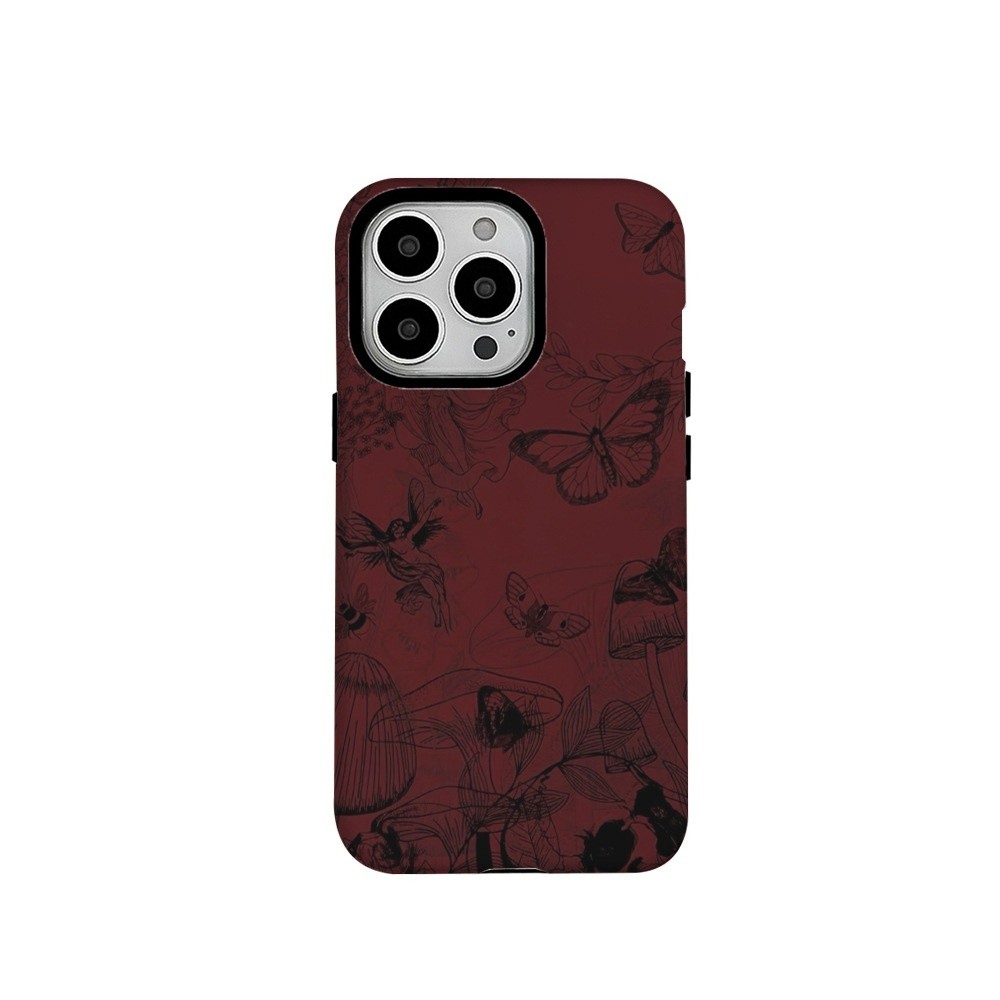 Retro Butterfly Flower Stain Resistant Phone Case