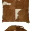 Cowhide Patchwork Cushion 50x50cm