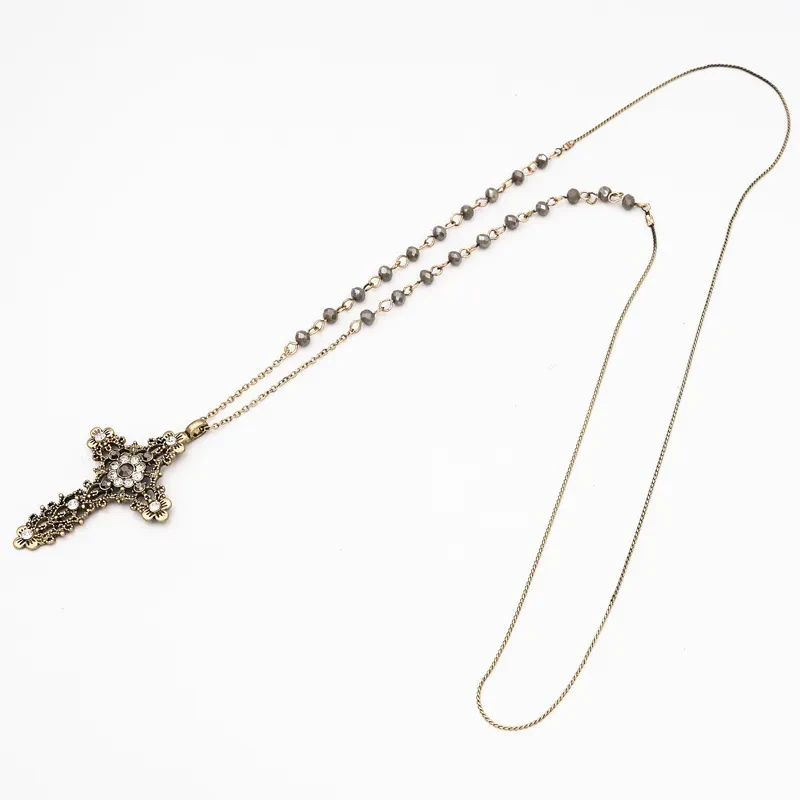 Long Cross Necklace
