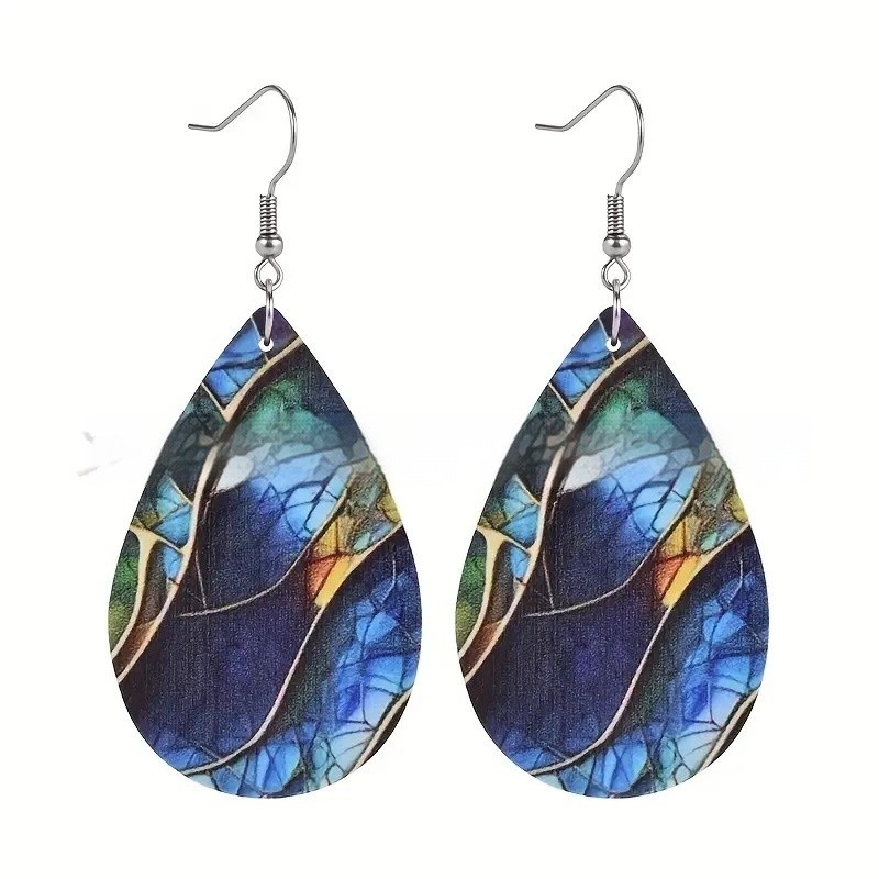 Personality Trendy Acrylic Flat Branch Knot Earrings Unique Earrings Eardrops