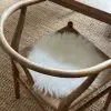 UK Lamb Chair Pad Round 35cm White