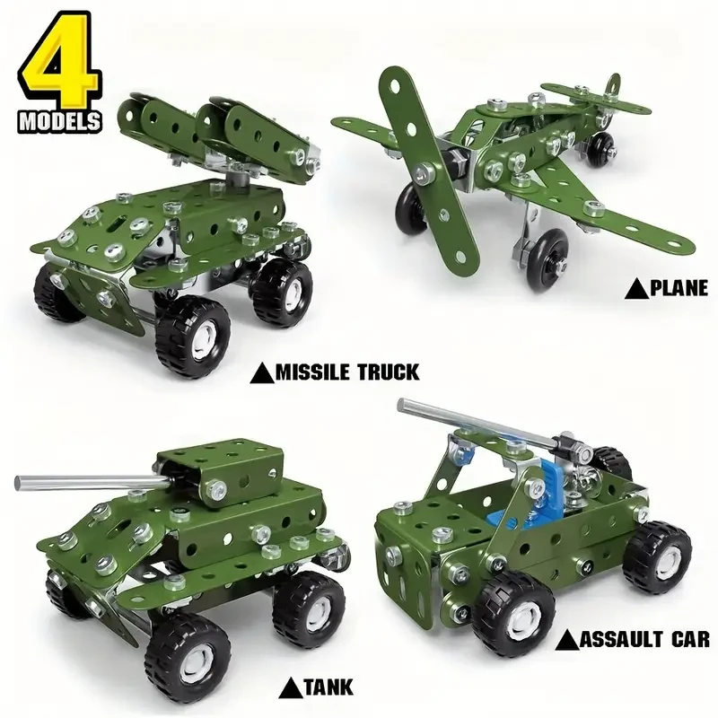 166pcs DIY Military Model Kit