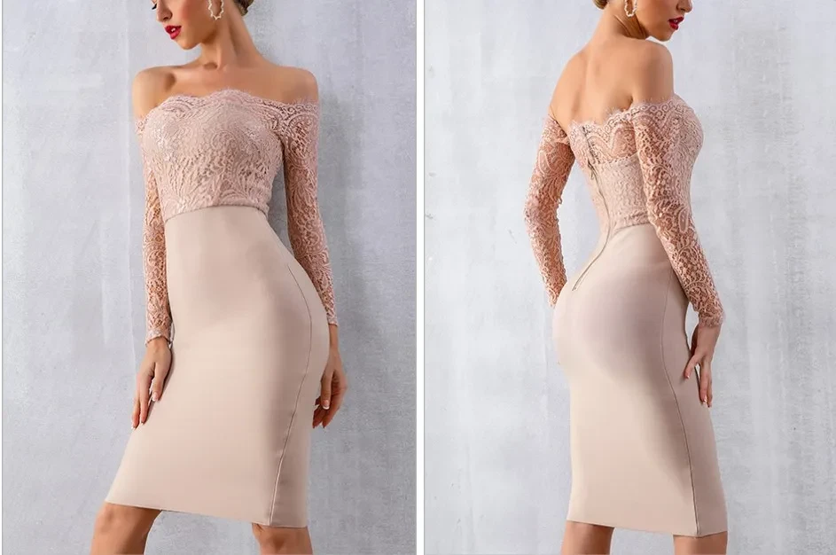 Slash Sleeve Dress