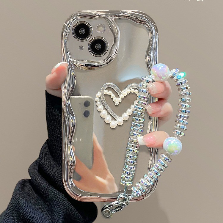 Suitable For 15 Phone Case IPhone14promax Three-dimensional Pearls