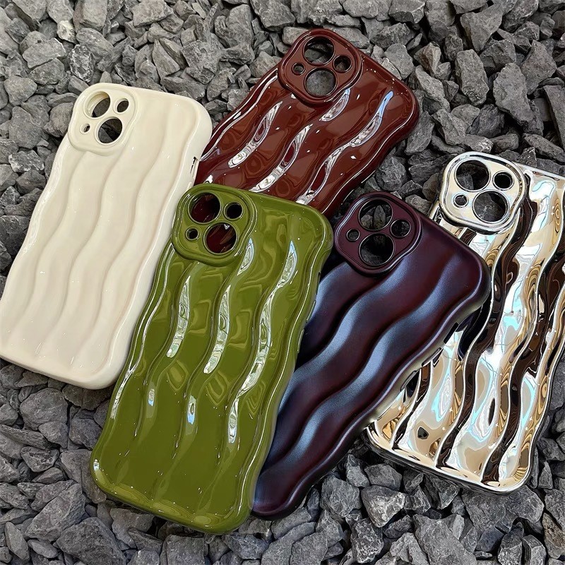Solid-color Water Ripple-sensitive Mobile Phone Case