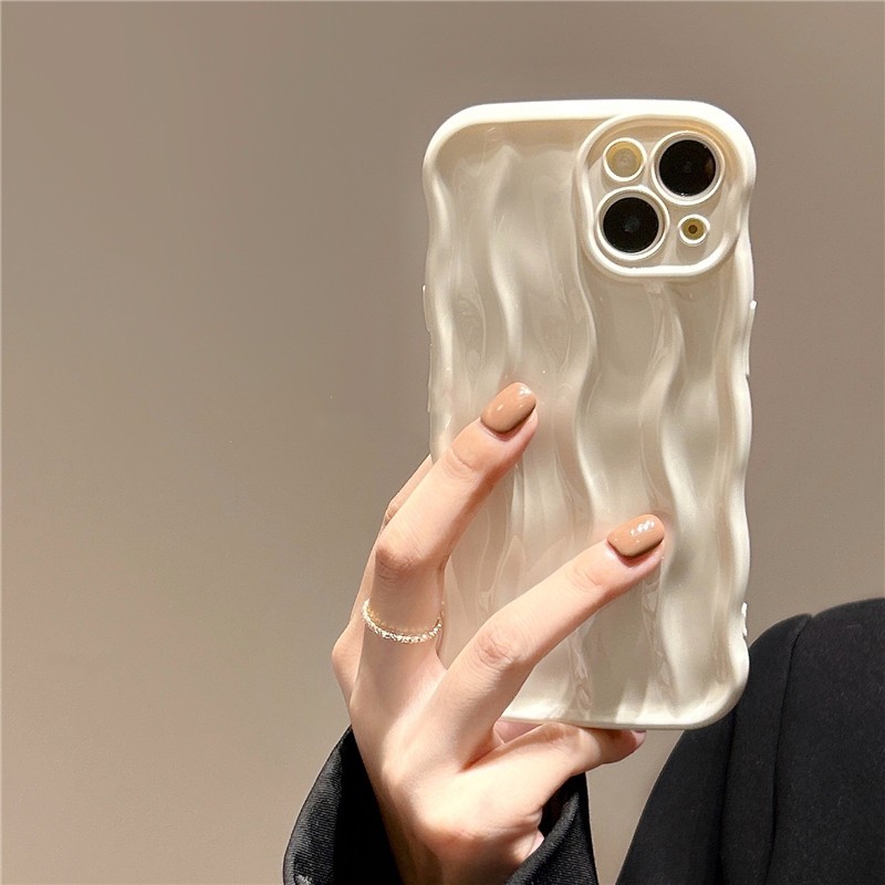 Solid-color Water Ripple-sensitive Mobile Phone Case