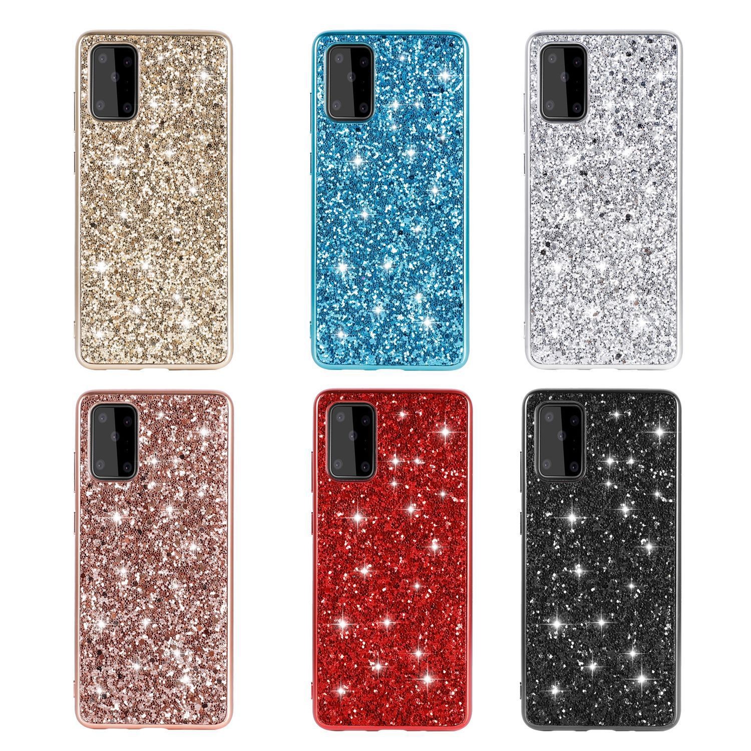Suitable For S20 Plus Glitter Paste Leather Phone Case