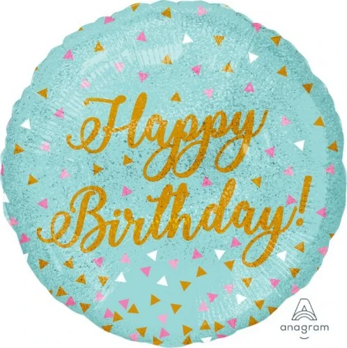 Holographic Woo Hoo Birthday Balloon - 45cm