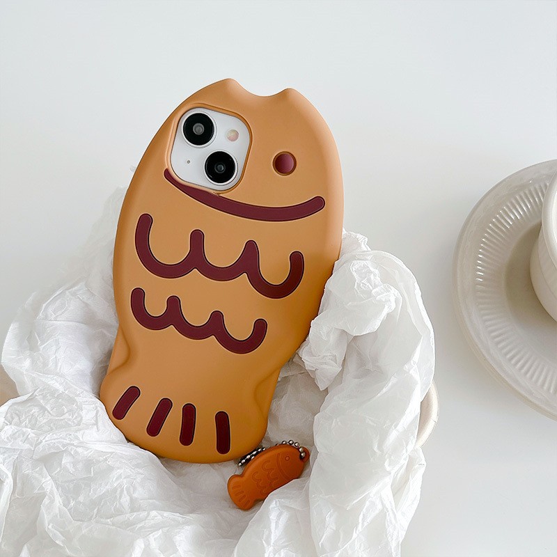 12 Cute Three-dimensional Taiyaki Silicone Phone Case