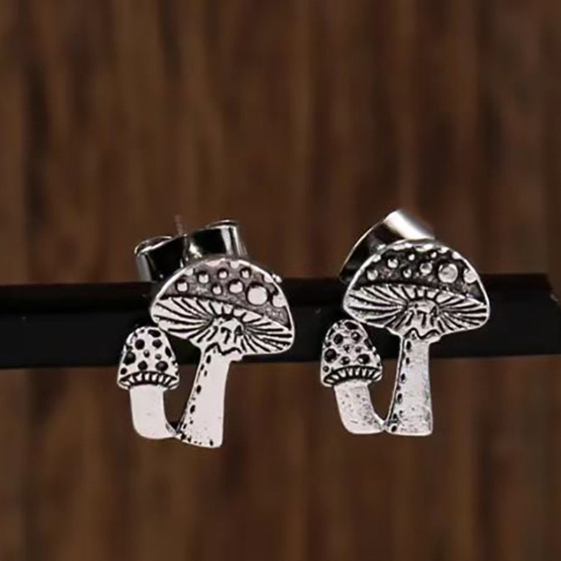 Simple Fashion Retro Mushroom Earrings Alloy