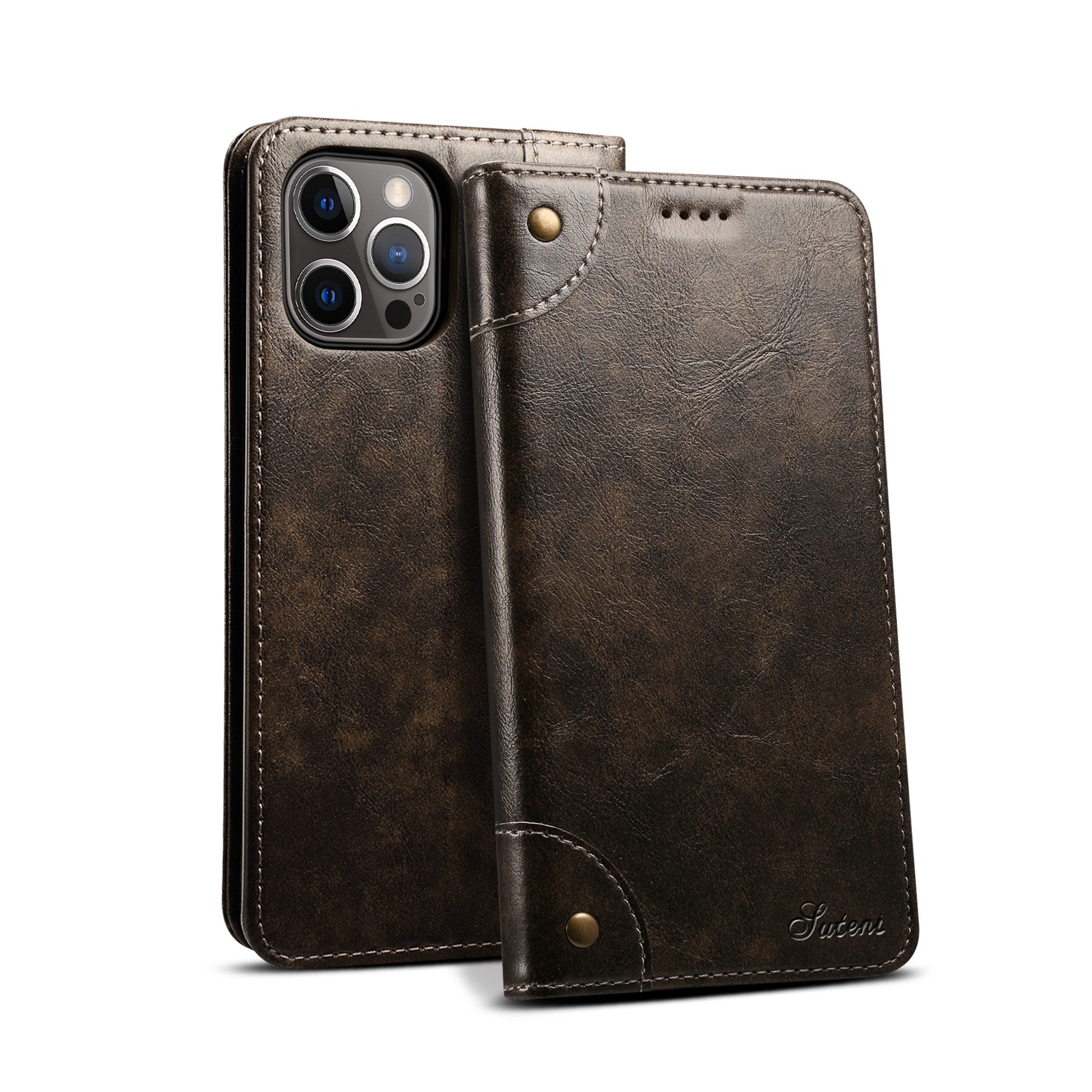Phone Case Flip Magnetic Card Holster Protective Leather Case