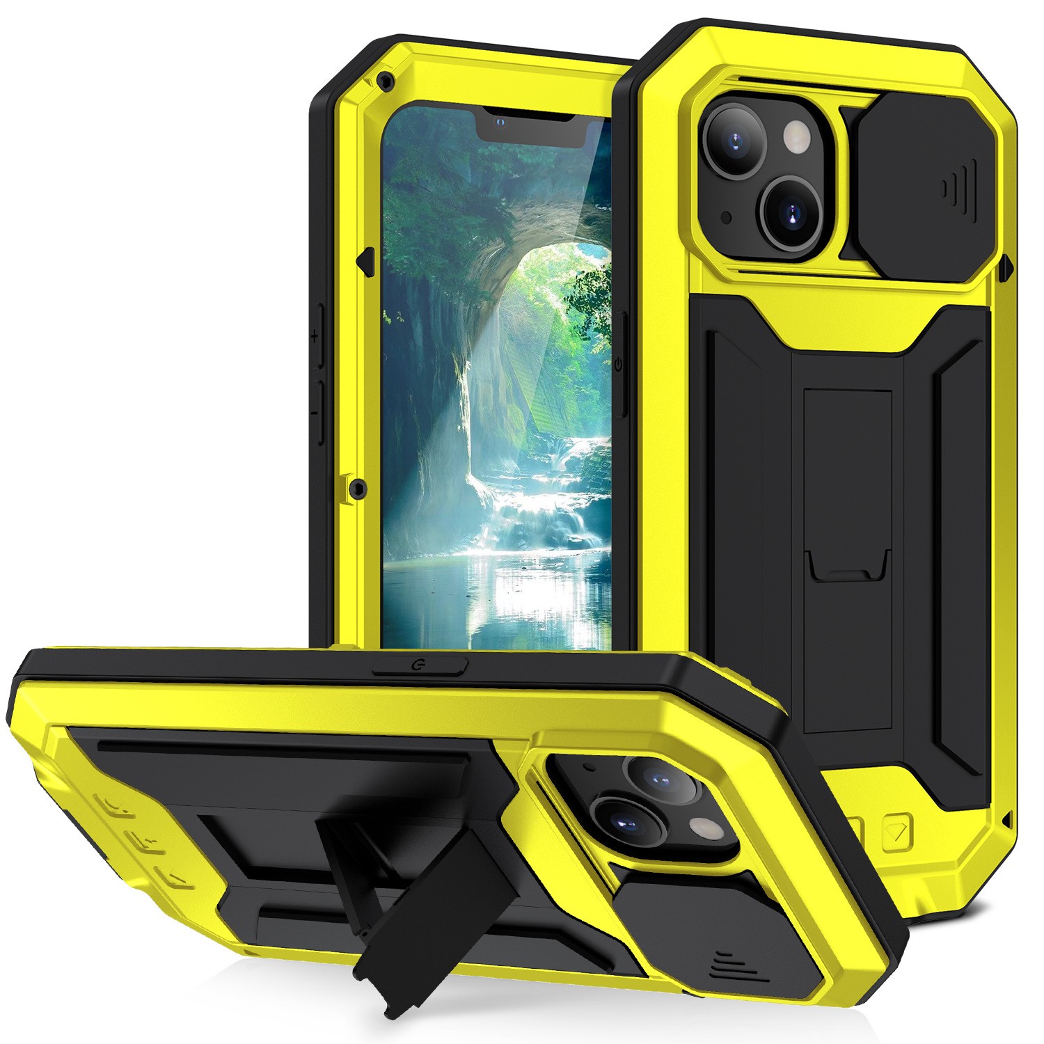 Simple Drop-resistant Metal Bracket Phone Case