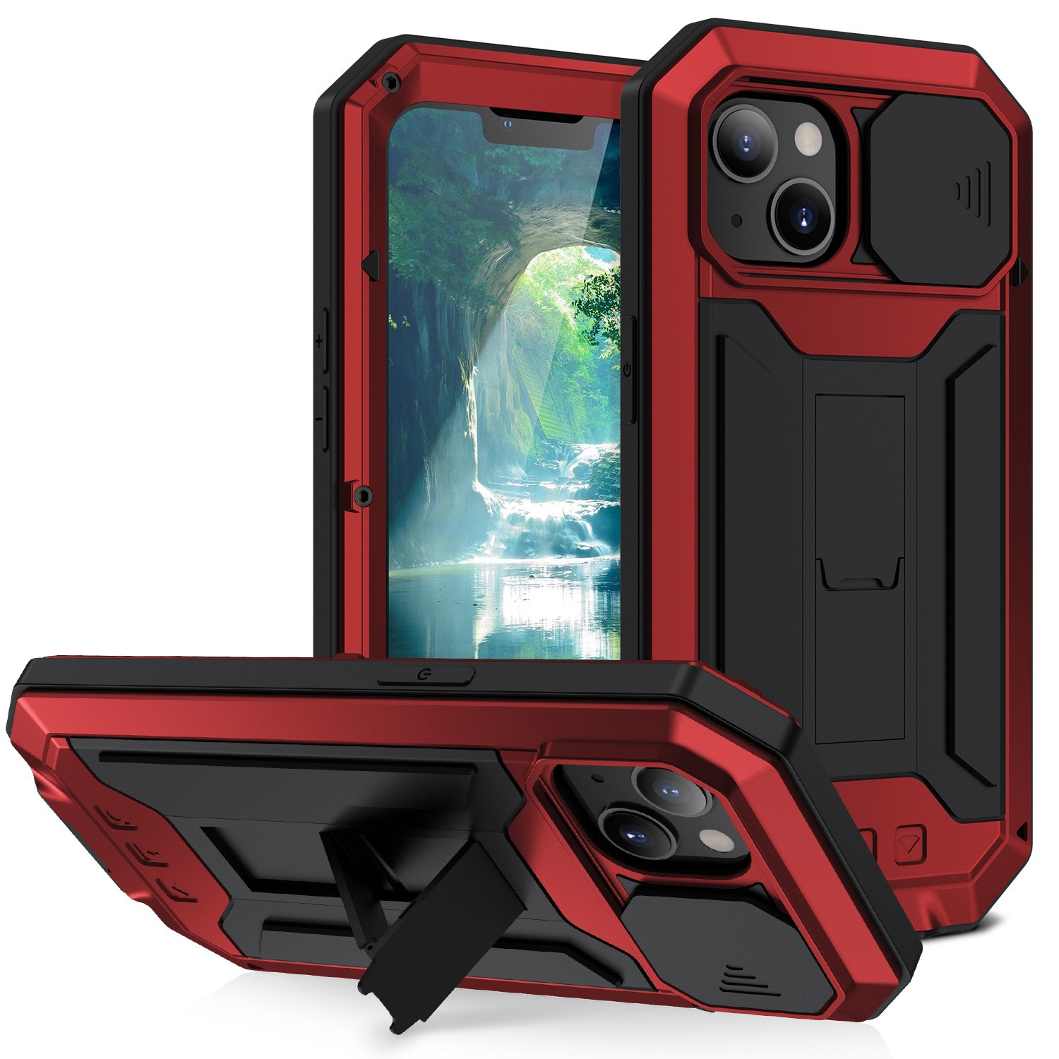 Simple Drop-resistant Metal Bracket Phone Case