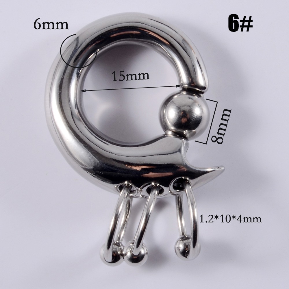 Stainless Steel Card Ball Nose Ring Hanging Ring Spring Earrings