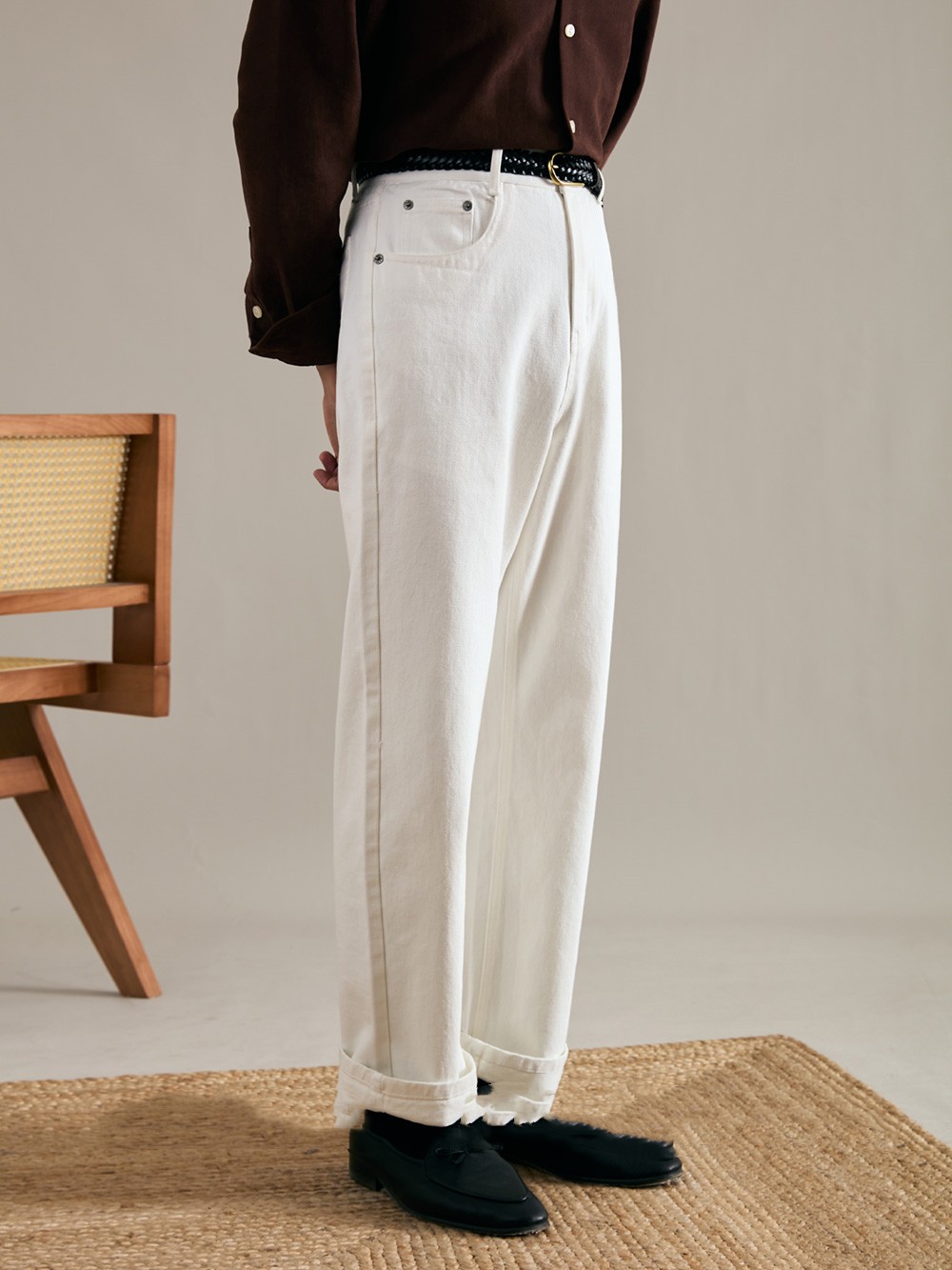 Men's Retro Versatile Straight Leg Loose Washed Pants