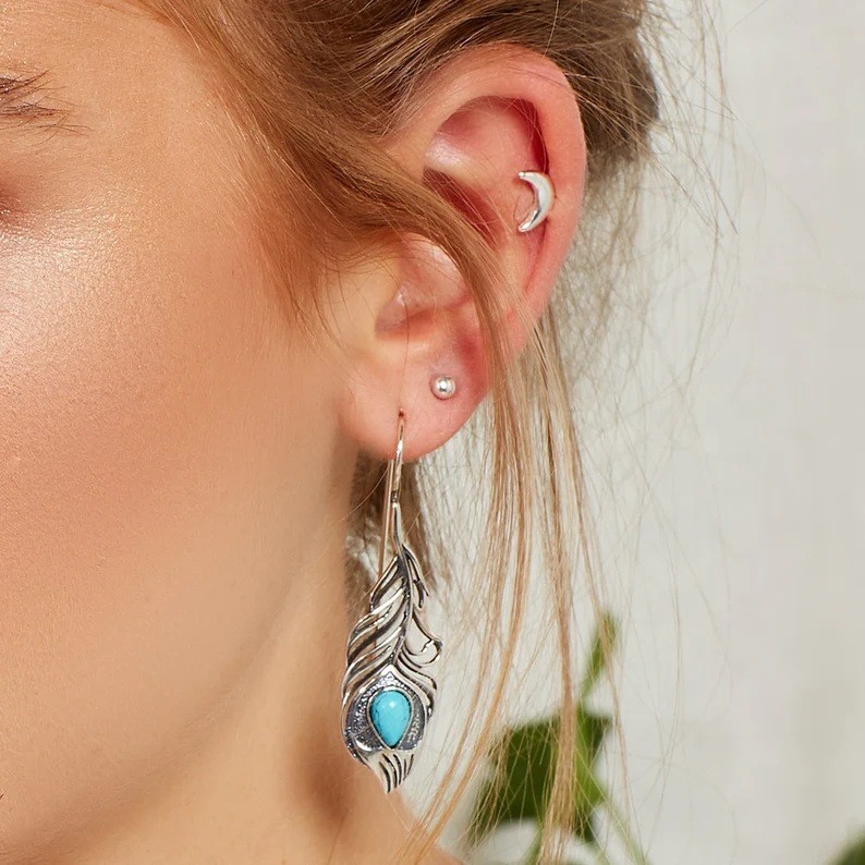 European And American Bohemian Style Love Woman Creative Earrings Female
