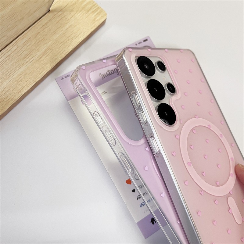 Ins Full Screen Small Love Mobile Phone Magnetic Shell