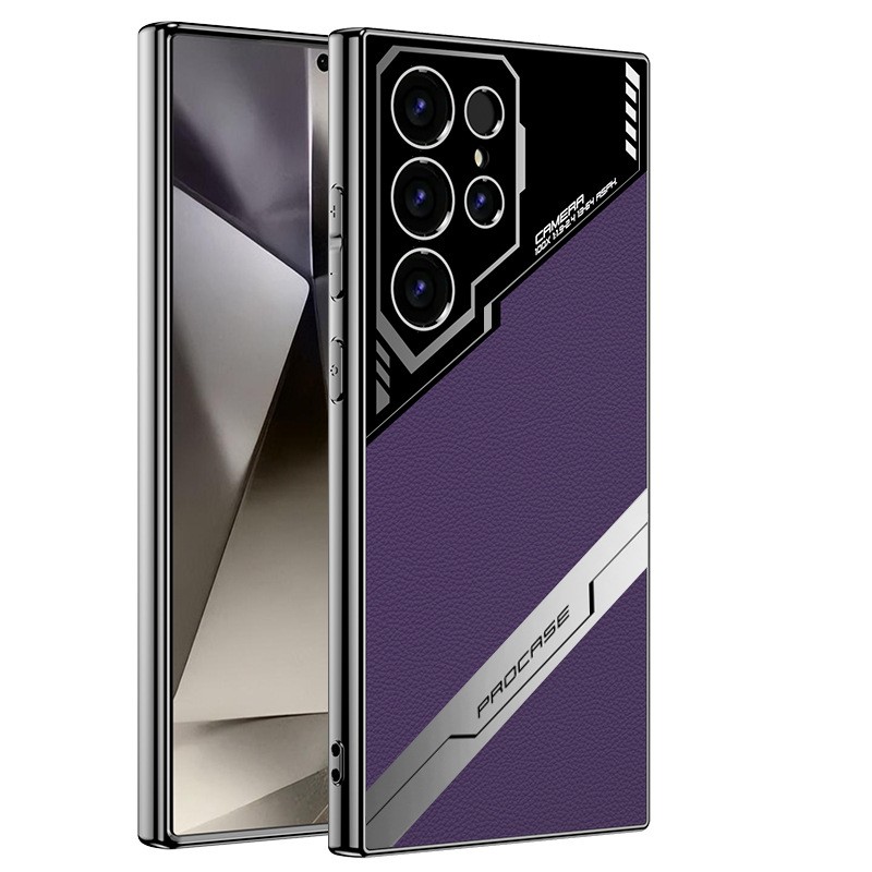 Phone Case S24 Electroplated Esports Leather S23u Creative Protective Case
