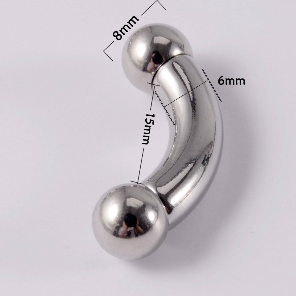 Stainless Steel Curved Rod Body Piercing Earrings