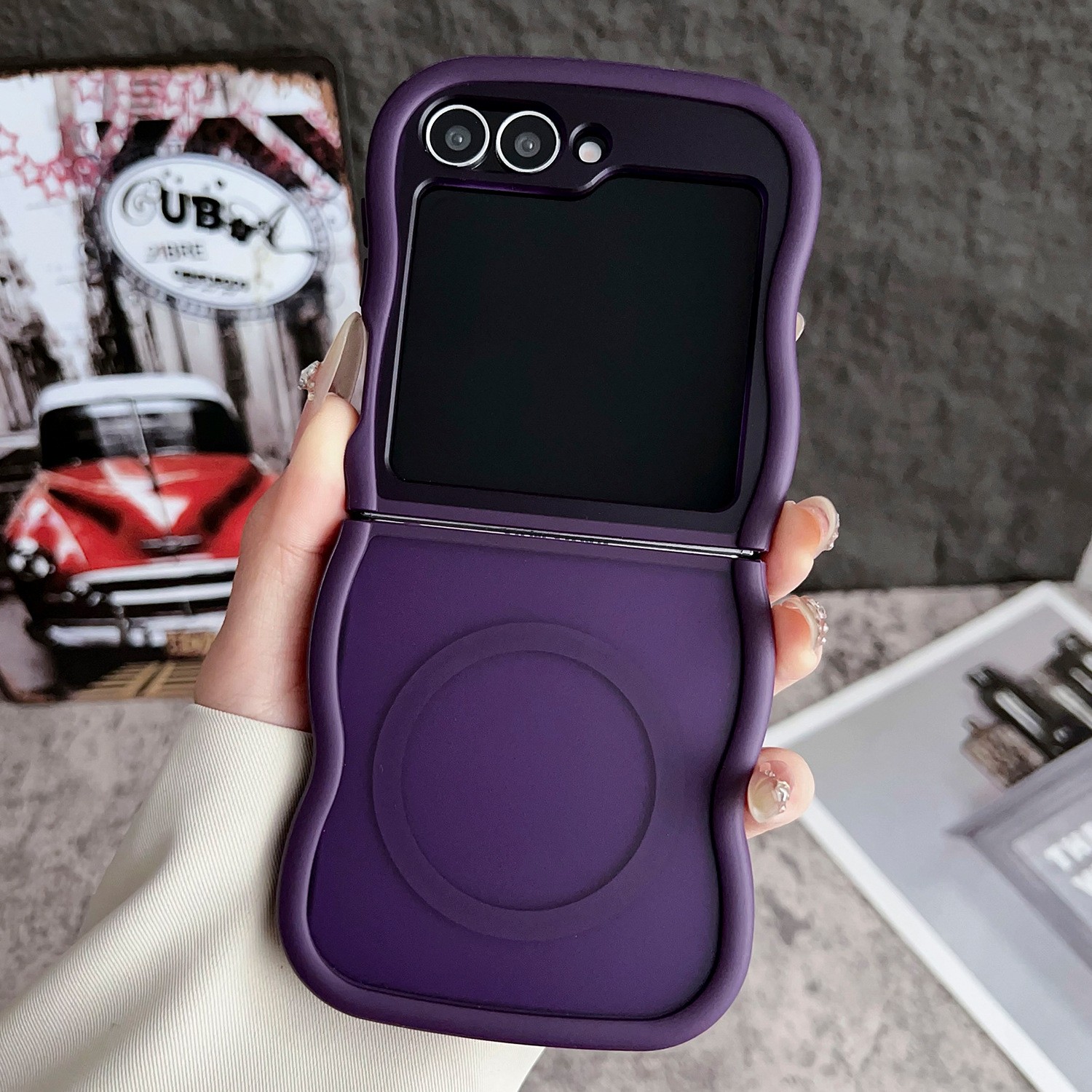 Magnetic Phone Case Foldable Screen Transparent Color All-inclusive Protective Cover