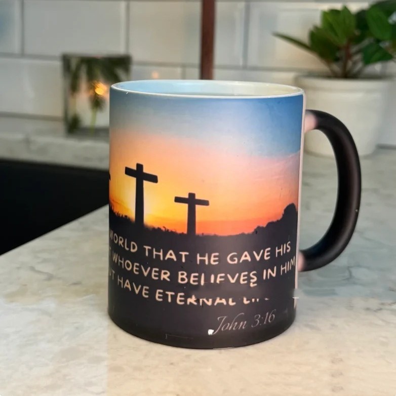 Scripture Verse Mug Coffee Cup Heat Change Color