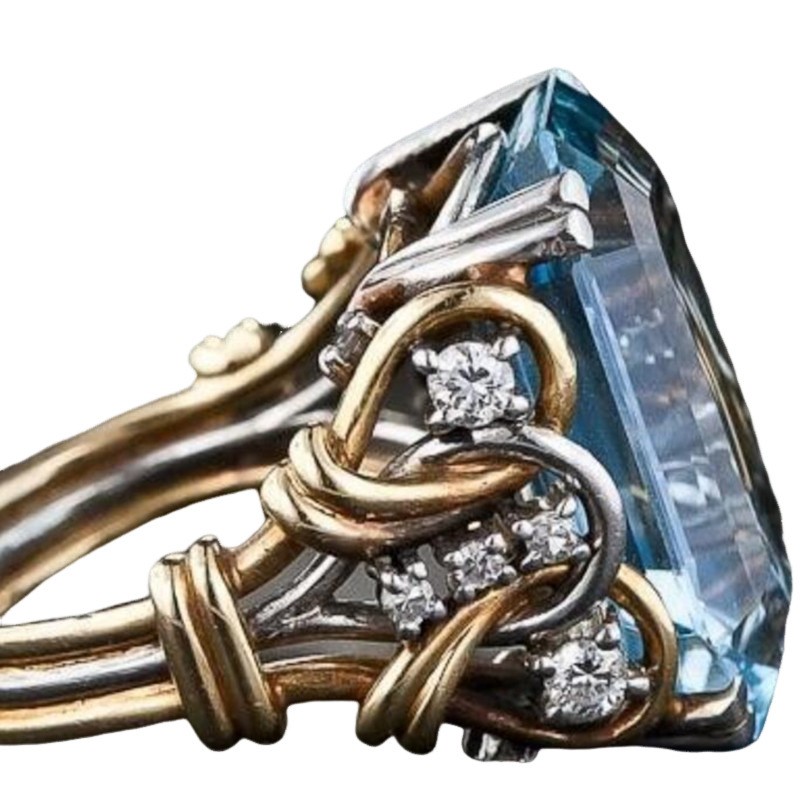Women's Fashion French Retro Geometric Hollow Ring