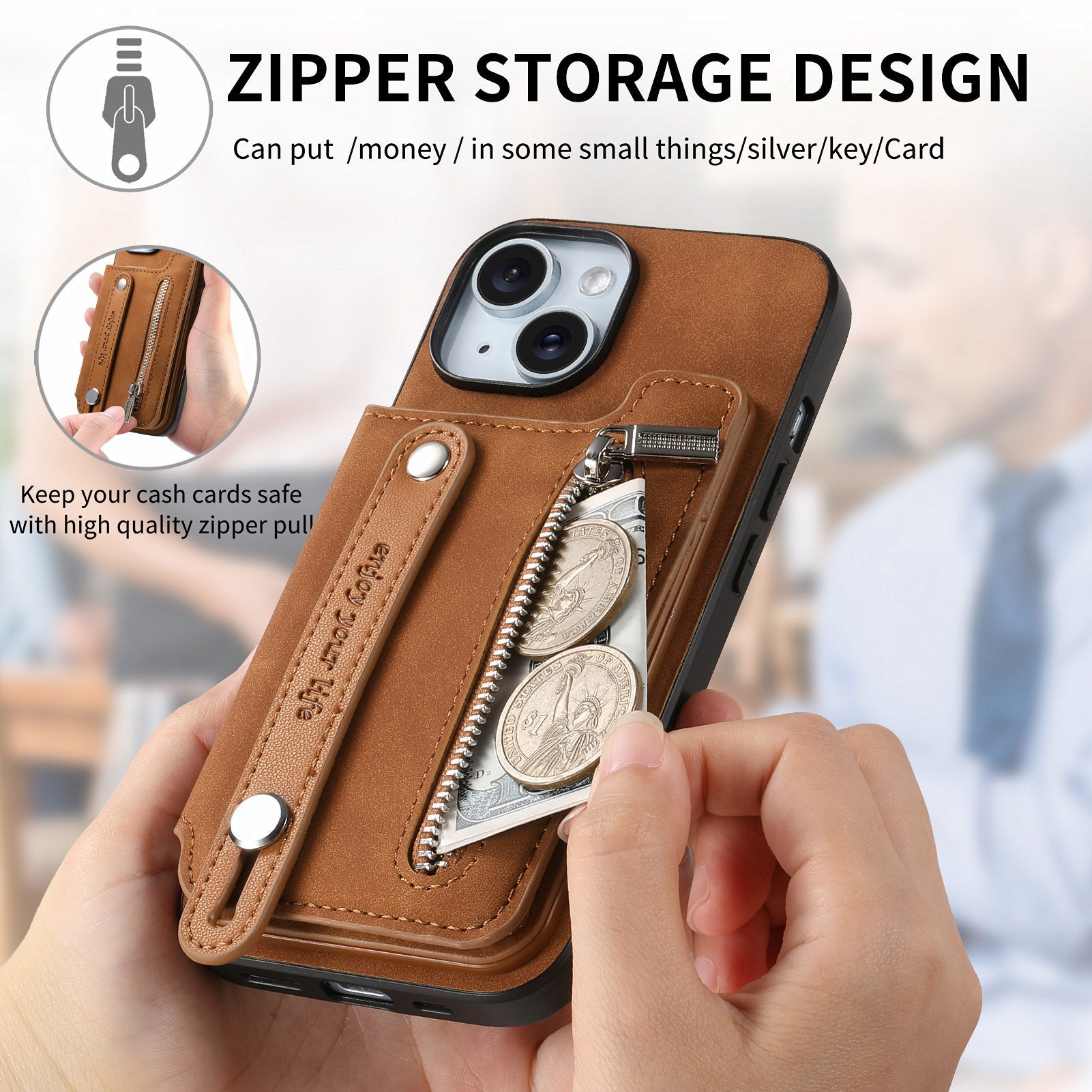 Flip Left And Right Open Card Holder Card Storage Wallet Shell