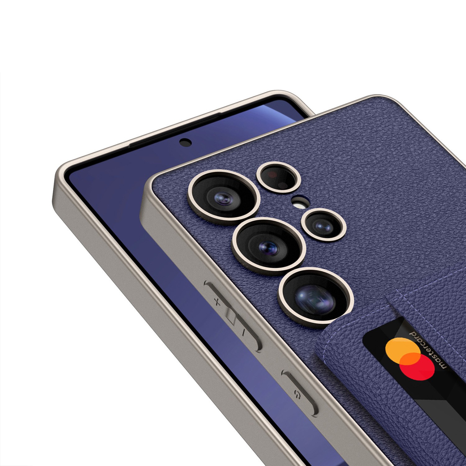 Built-in Wireless Charger Phone Case Magnetic Split Wallet Case With Stand