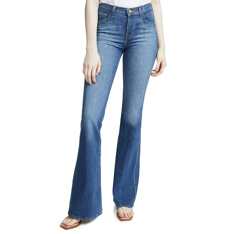 Women's Jeans High Waist Stretch Slim-fit Tall-looking Slimming Trousers