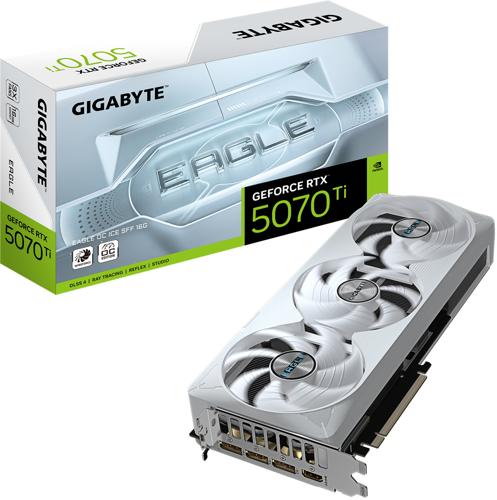 Gigabyte GV-N5070TiEAGLEOC ICE-16GD RTX5070Ti 16GB PCIE Graphics Card