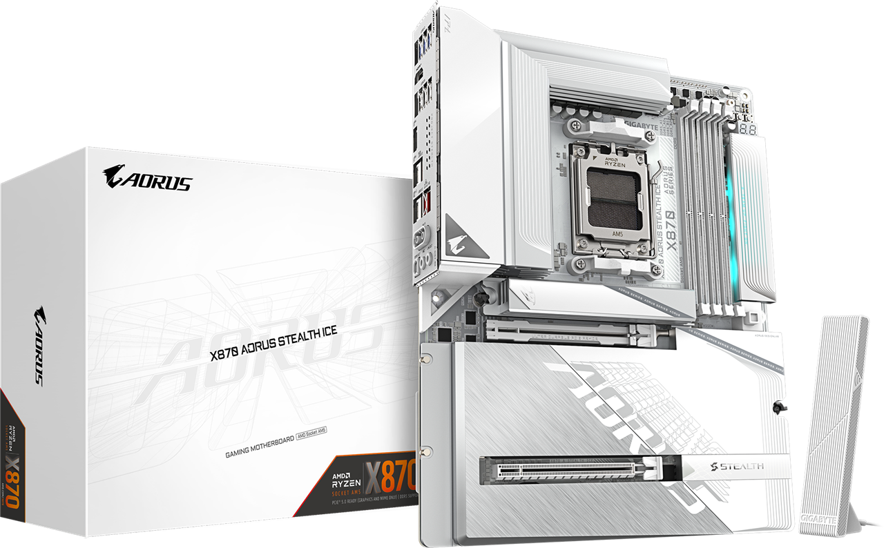 Gigabyte x870 Aorus Stealth Ice Am5 Motherboard
