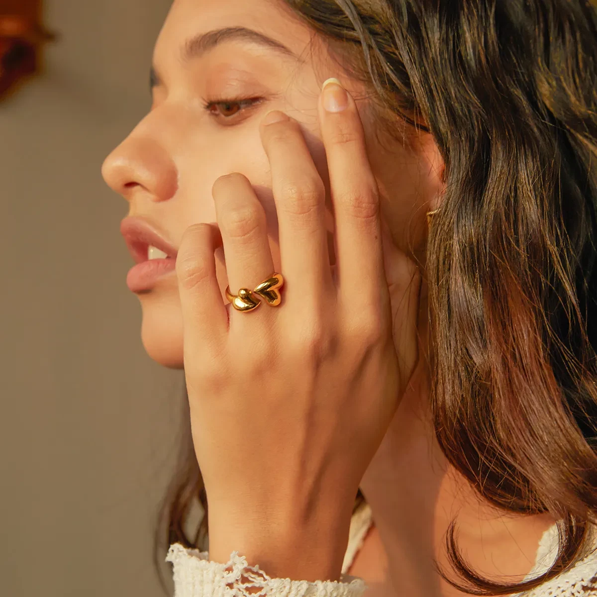Open Rings Golden