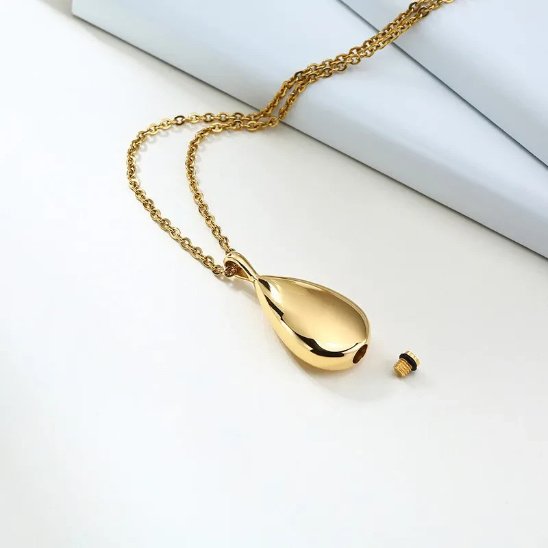 Stainless Steel Dropper Perfume Bottle Necklace Ashes Chain Cinerary Casket Commemorative Pendant With Chain