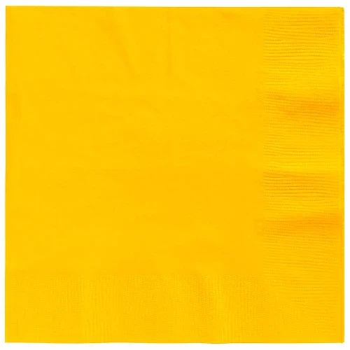 Beverage Napkins Yellow Sunshine 2 Ply - Pack of 20