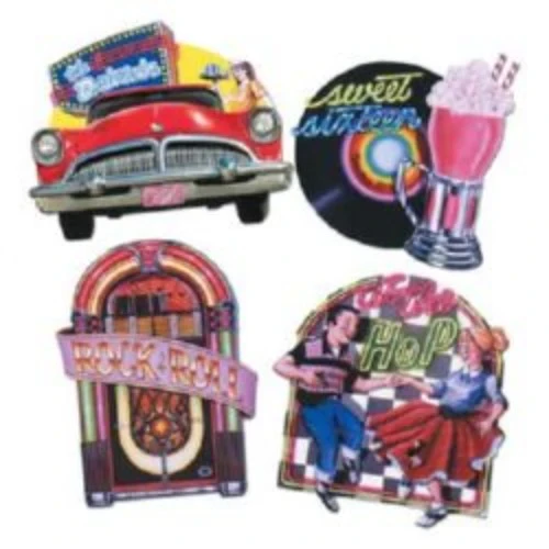 Cutouts 50's - Pack of 4