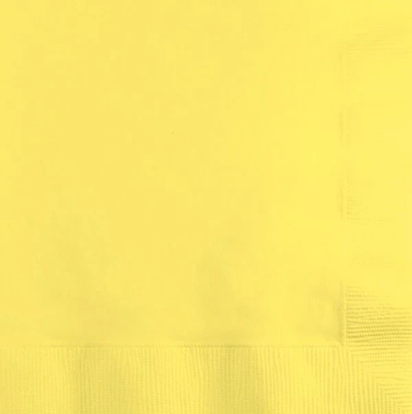 Mimosa Yellow Beverage Napkins - Pack of 50