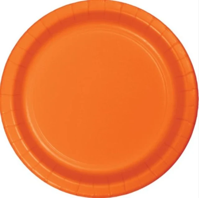 Sunkissed Orange Lunch Plates Paper 18cm - Pack of 24