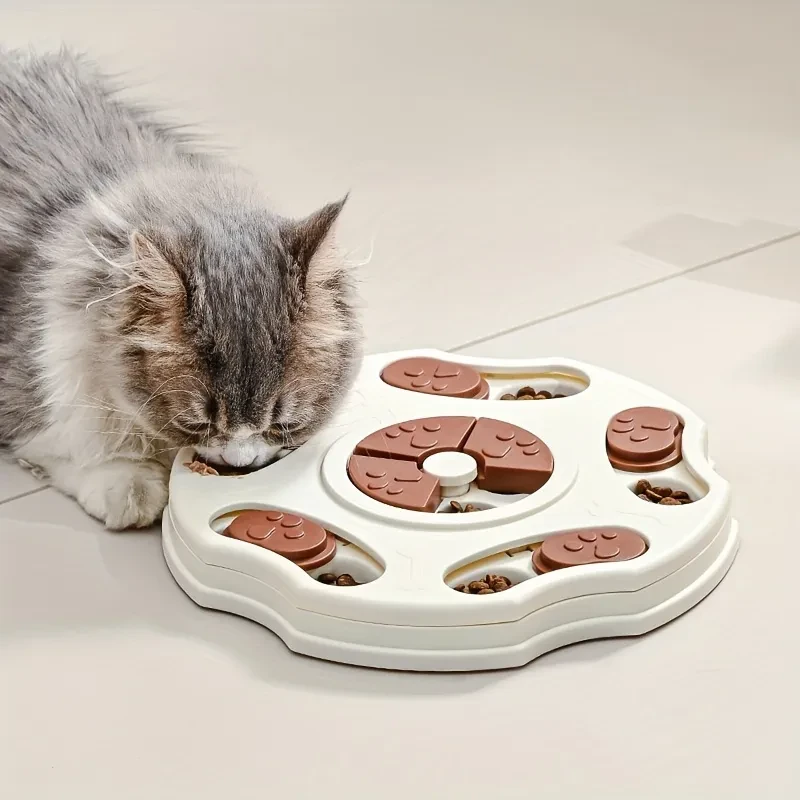 Interactive Slow Food Bowl For Pets For Dogs And Cats Training And Slow Feeding Assistant Non-electric Plastic Intelligence Game Stimulates Intelligence And Good Habits Multi-stage Challenge, Foo