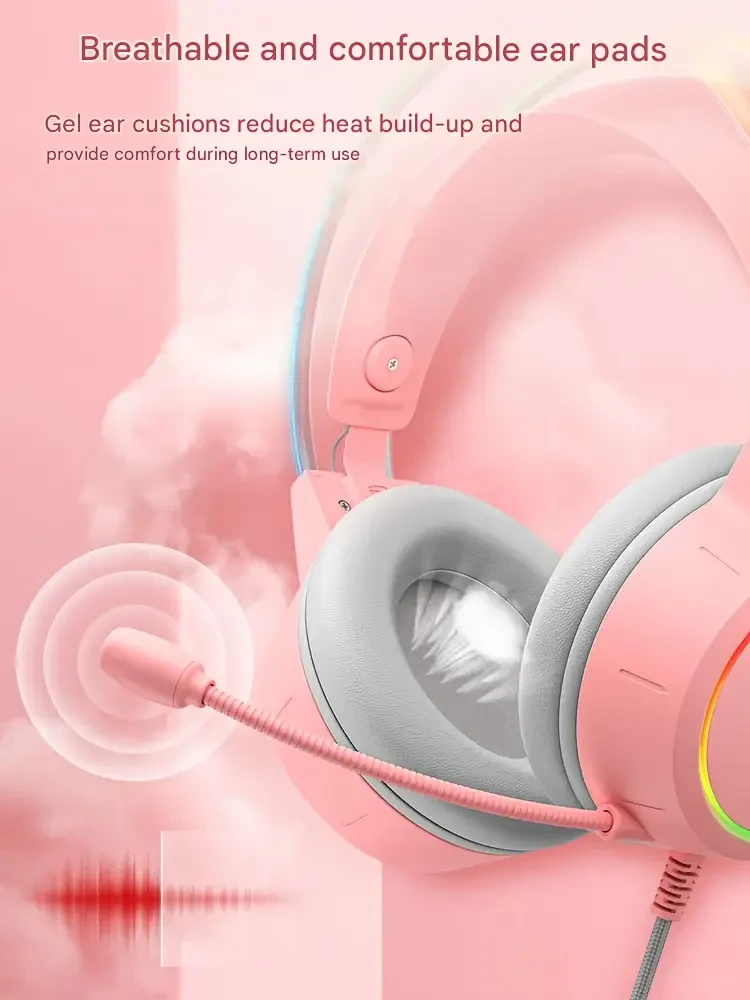 ONIKUMA X15 Gaming Headset: Cat Ear Design, RGB Lighting, and Premium Comfort for Gamers
