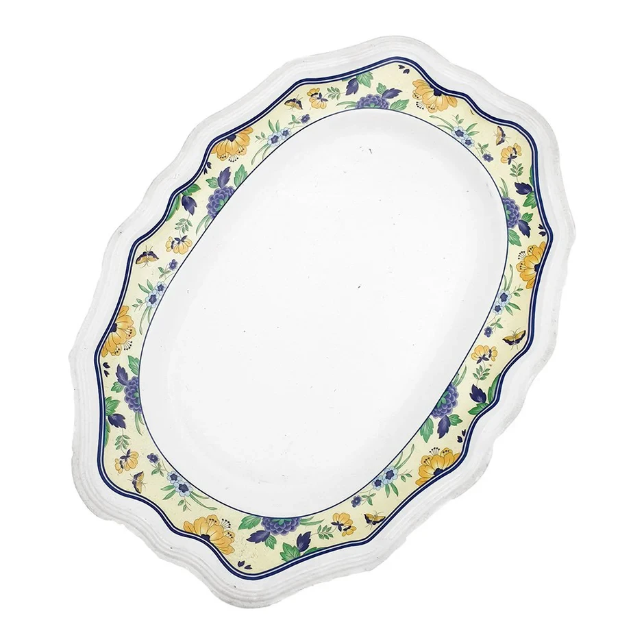Melamine Plate Oval Pattern Plate