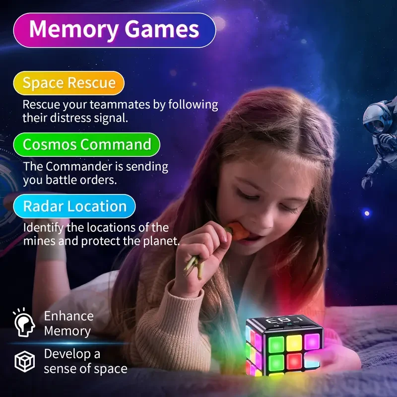 YUNBAOIT Handheld Game Cube  15-in-1 Learning Toy for Smart, Fun Play