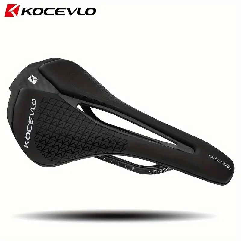 KOCEVLO Ultra-Light Carbon Fiber Bicycle Saddle Ergonomic Seat for Road & Mountain Bikes